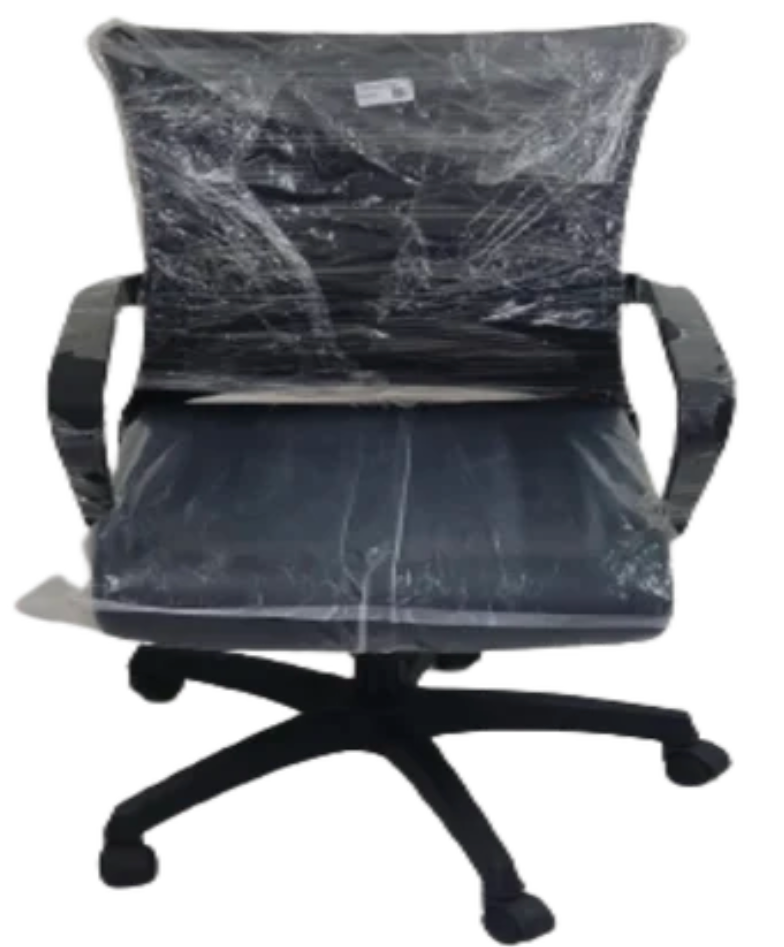 Ergonomic Mid-Back Executive Office Chair – Black Fabric with Mild Steel Frame