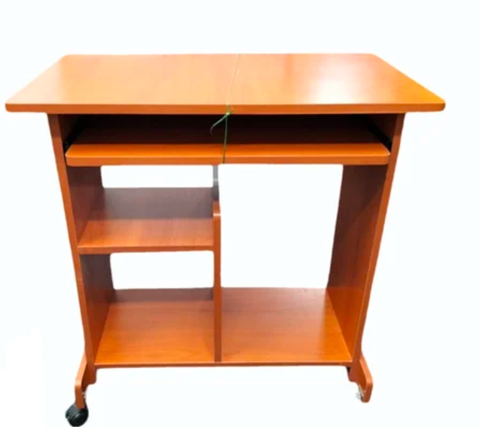 Wood Colour Computer/Laptop Table with Wheels