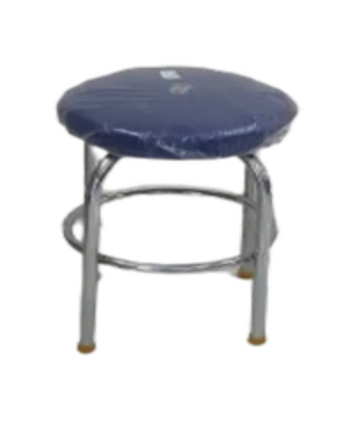 Round Mild Steel Restaurant Chair | Blue | 1.5x1.3 Ft