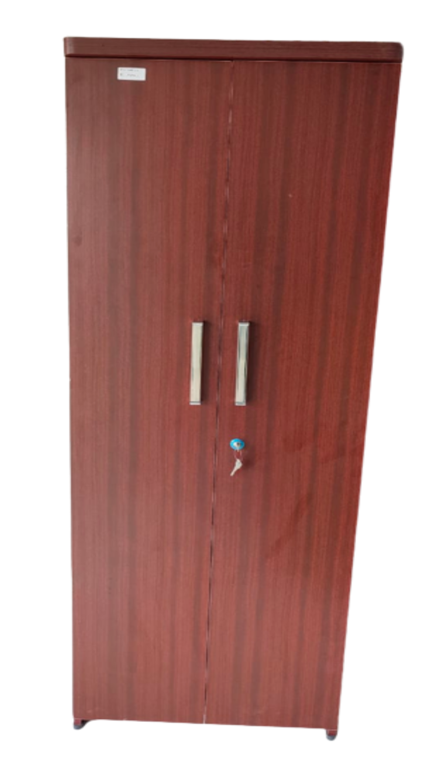 2-Door Lockable Wardrobe (Maroon, 6 Feet)