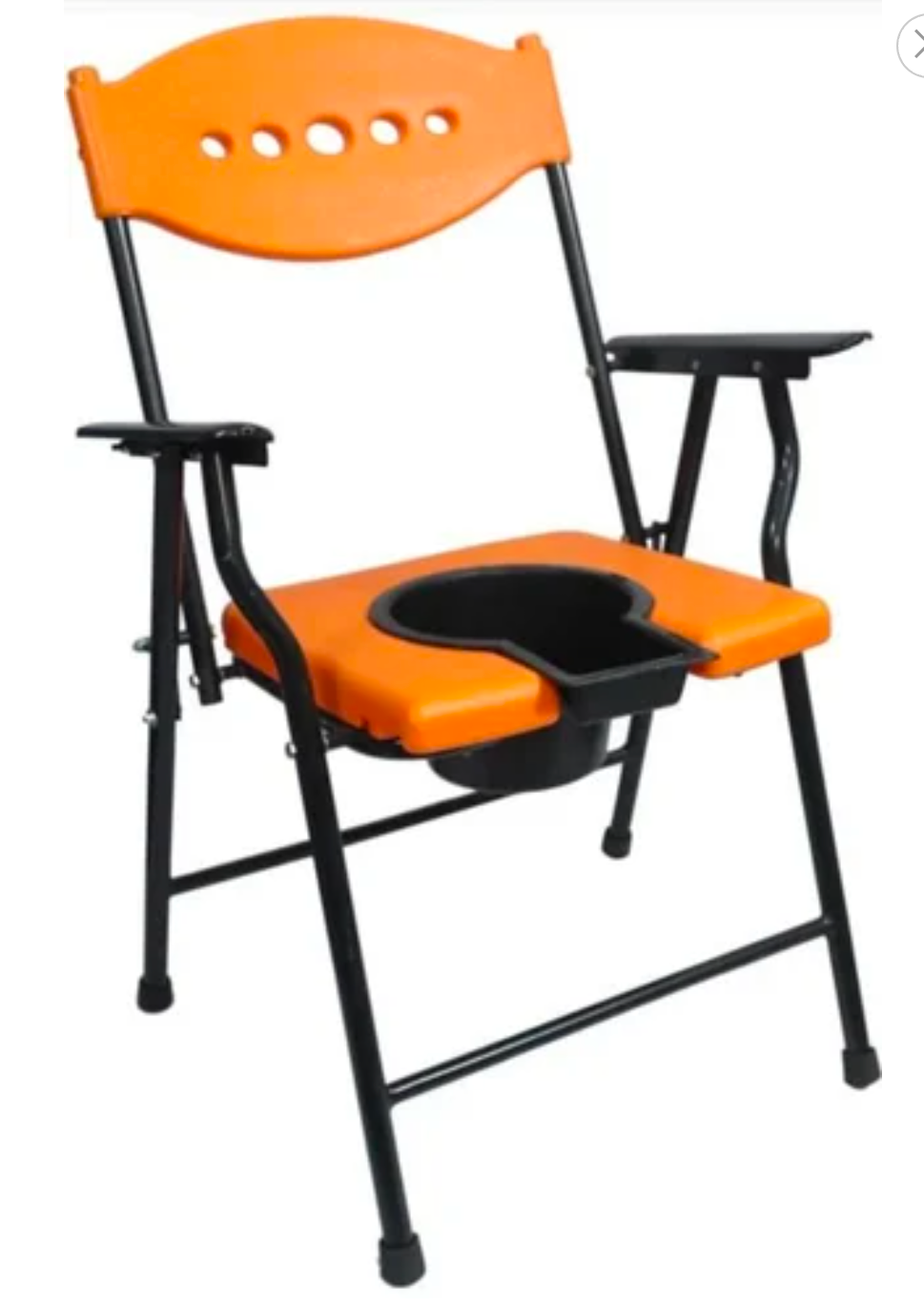 Foldable Commode Chair with Armrest – Comfortable & Portable